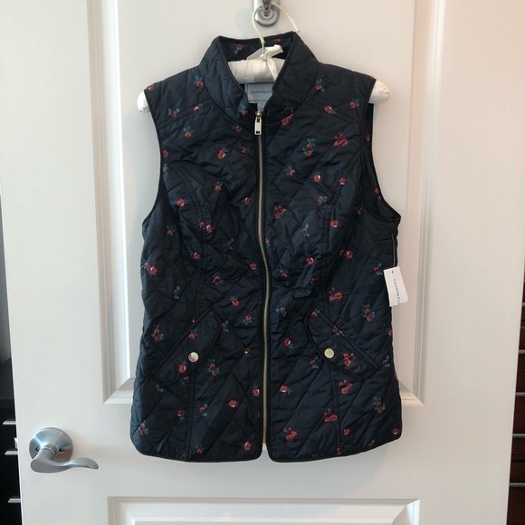 NWT Charter Club Floral Print Quilted Vest Size XS - Picture 5 of 15